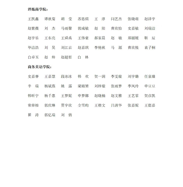 金年会官方网站2022级荣誉生选拔拟录取名单公示